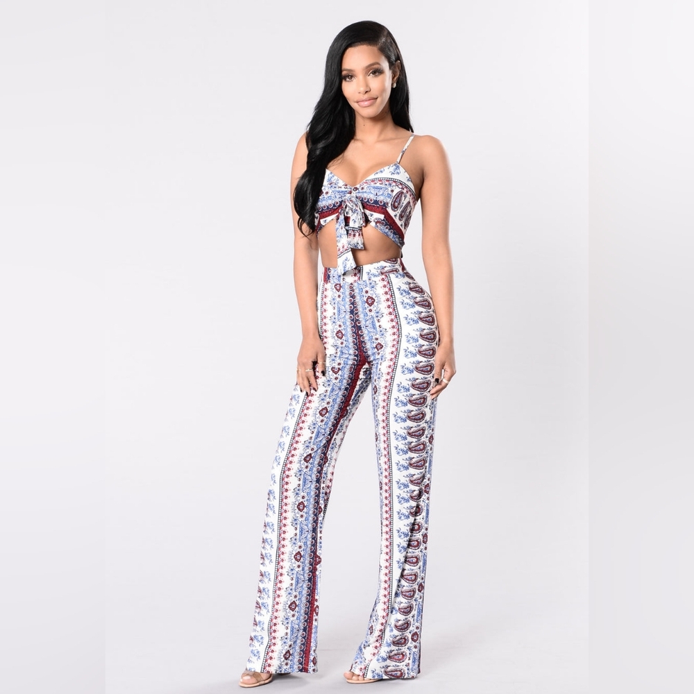 Fashion nova slit jumpsuit